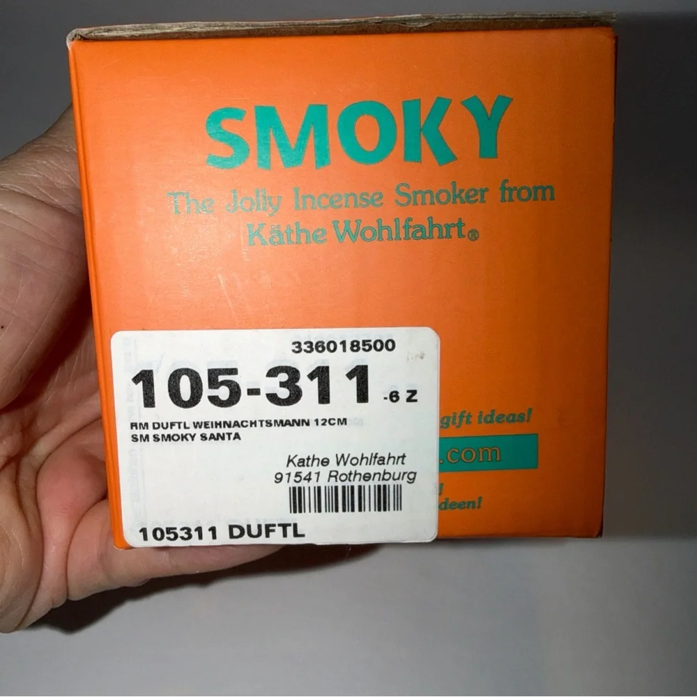 KATHE WOHLFAHRT DUFTL MANNCHEN *SMOKY SANTA* INCENSE SMOKER GERMANY NIB